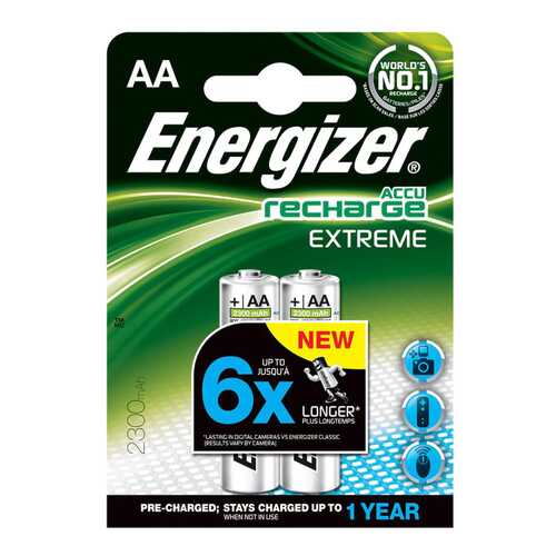 Аккумуляторная батарея Energizer Extreme AA-HR06 2 шт в Техношок