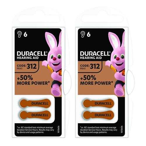 Батарейка Duracell 312 6шт в Техношок