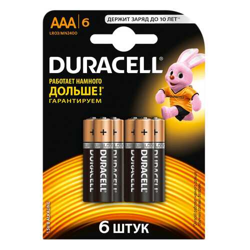 Батарейка Duracell Basic LR03 6 шт в Техношок