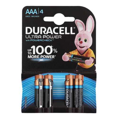 Батарейка Duracell Ultra Power LR03-4S 4 шт в Техношок