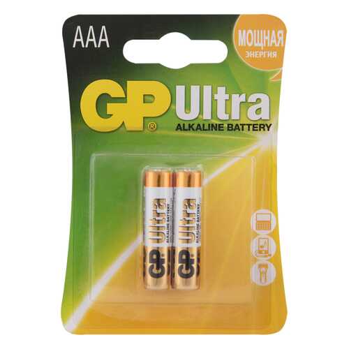 Батарейка GP Batteries Ultra Alkaline AAA 24AUP-2CR2 20/160 2 шт в Техношок