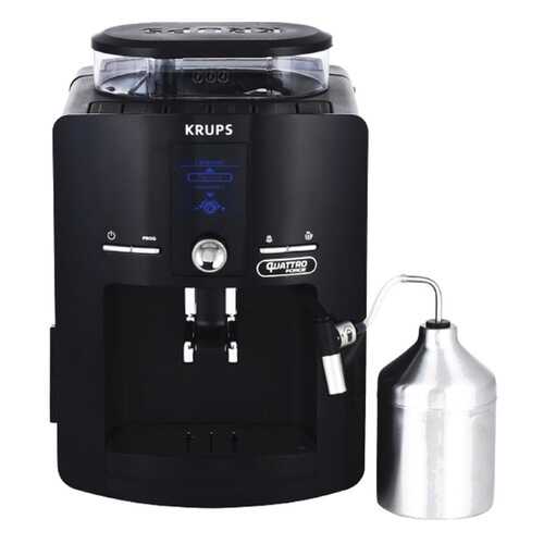 Кофемашина автоматическая Krups Quattro Force EA82F010 Black в Техношок