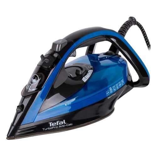 Утюг Tefal TurboPro Anti-Calc FV5648 Blue/Black в Техношок