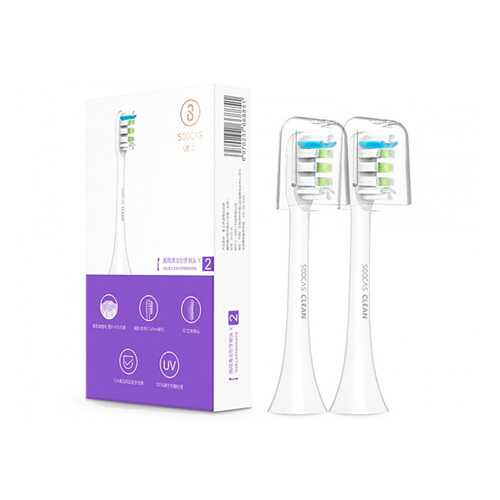 Насадка для зубной щетки Soocas Electric Sonic Toothbrush X1 / X3 White 2 шт в Техношок