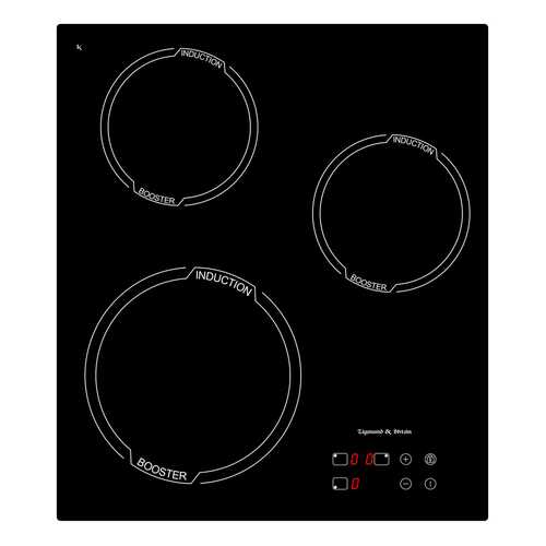 Встраиваемая варочная панель индукционная Zigmund & Shtain CIS 029.45 BX Black в Техношок